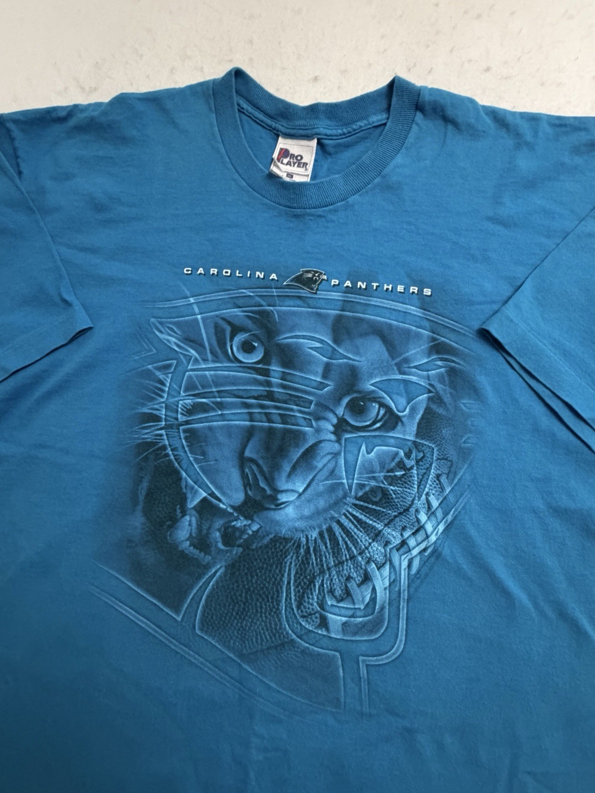 Vintage Carolina Panthers Shirt Men’s 2XL Pro Player Blue Single Stitch 90s Vintage Carolina Panthers Shirt Men’s 2XL Pro Player Blue Single Stitch 90s