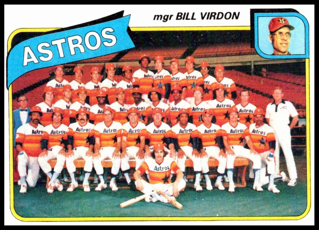 1980 Topps #82 Houston Astros Team Baseball Card 1980 Topps #82 Houston Astros Team Baseball Card