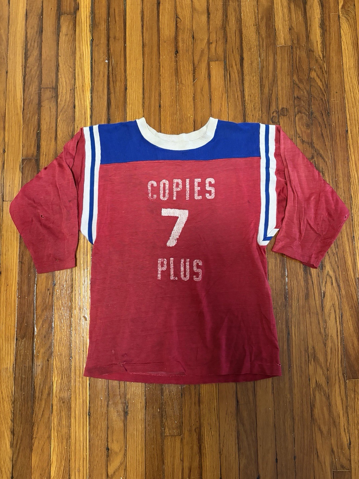 Vintage 1960’s Copies Plus Faded Durene Football Jersey T Shirt Size Medium USA Vintage 1960’s Copies Plus Faded Durene Football Jersey T Shirt Size Medium USA