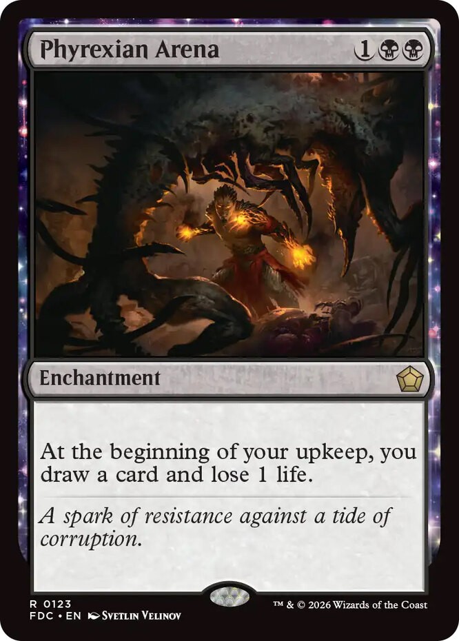 x1 Phyrexian Arena R MTG Commander: Foundations M/NM, English x1 Phyrexian Arena R MTG Commander: Foundations M/NM, English