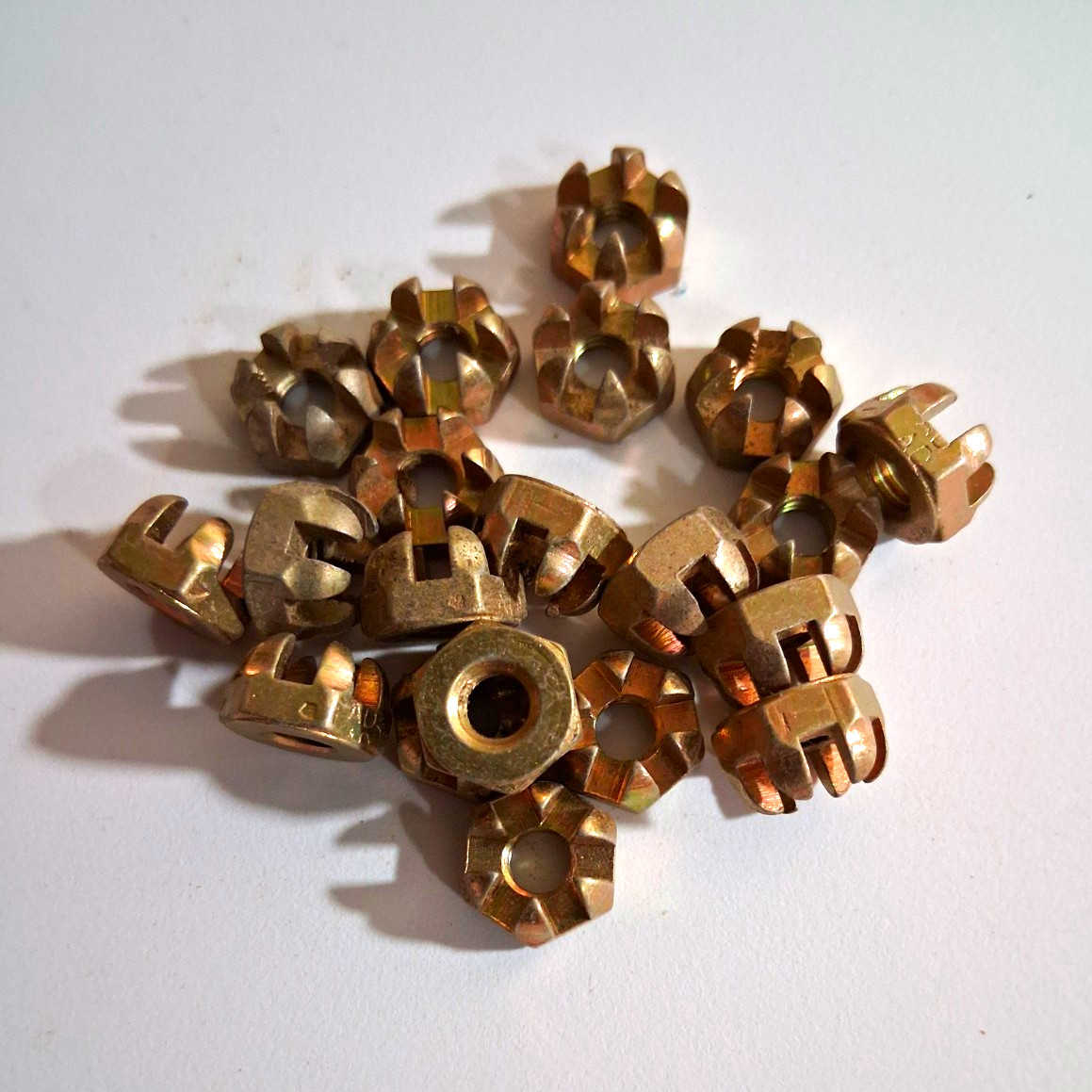 AN310-3 Aircraft Grade Castellated Nuts. #10-32. NOS. Qty40. AN310-3 Aircraft Grade Castellated Nuts. #10-32. NOS. Qty40.