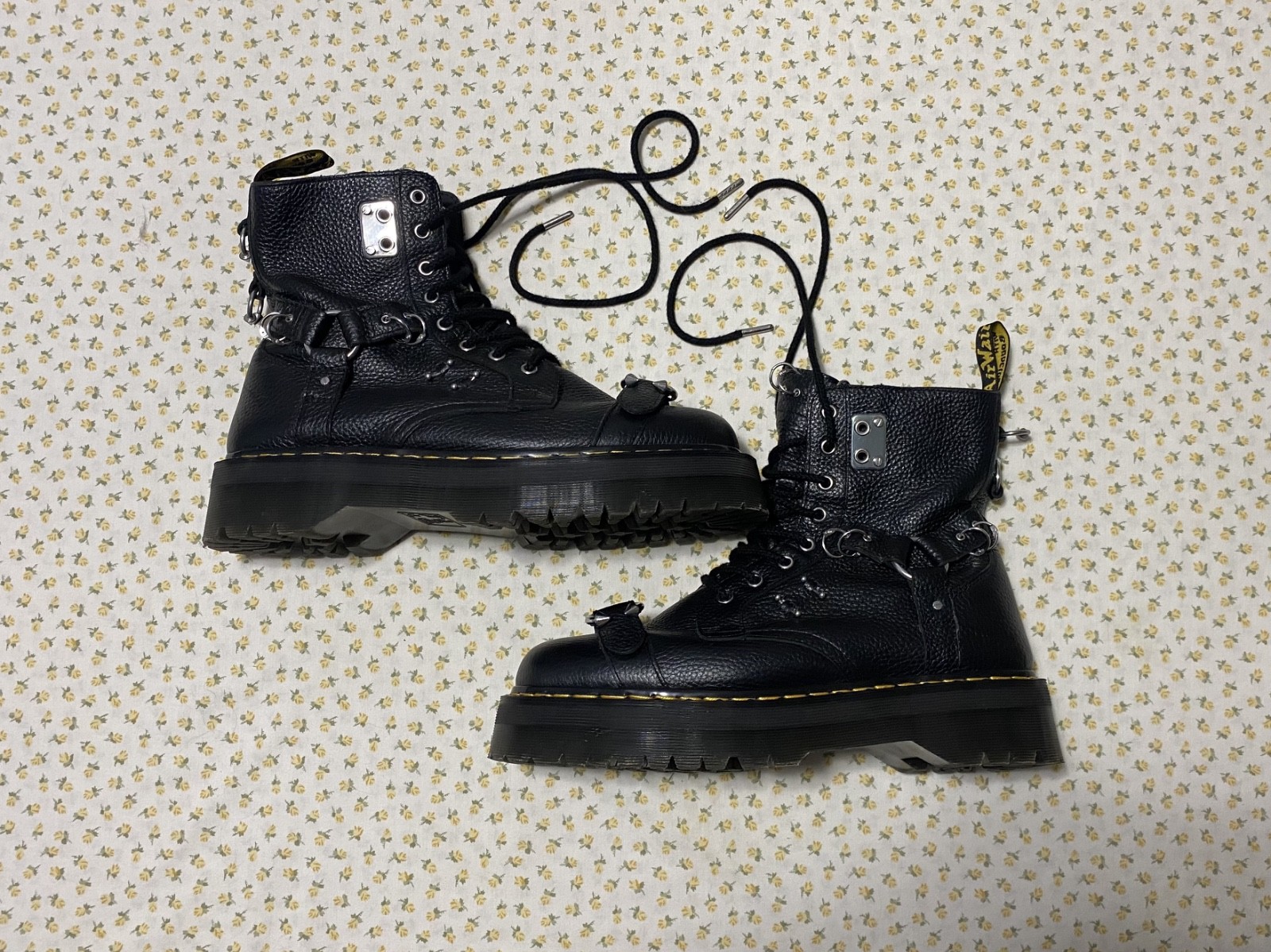Dr. Martens Jadon Boot Piercing Milled Nappa Leather Platforms Dr. Martens Jadon Boot Piercing Milled Nappa Leather Platforms
