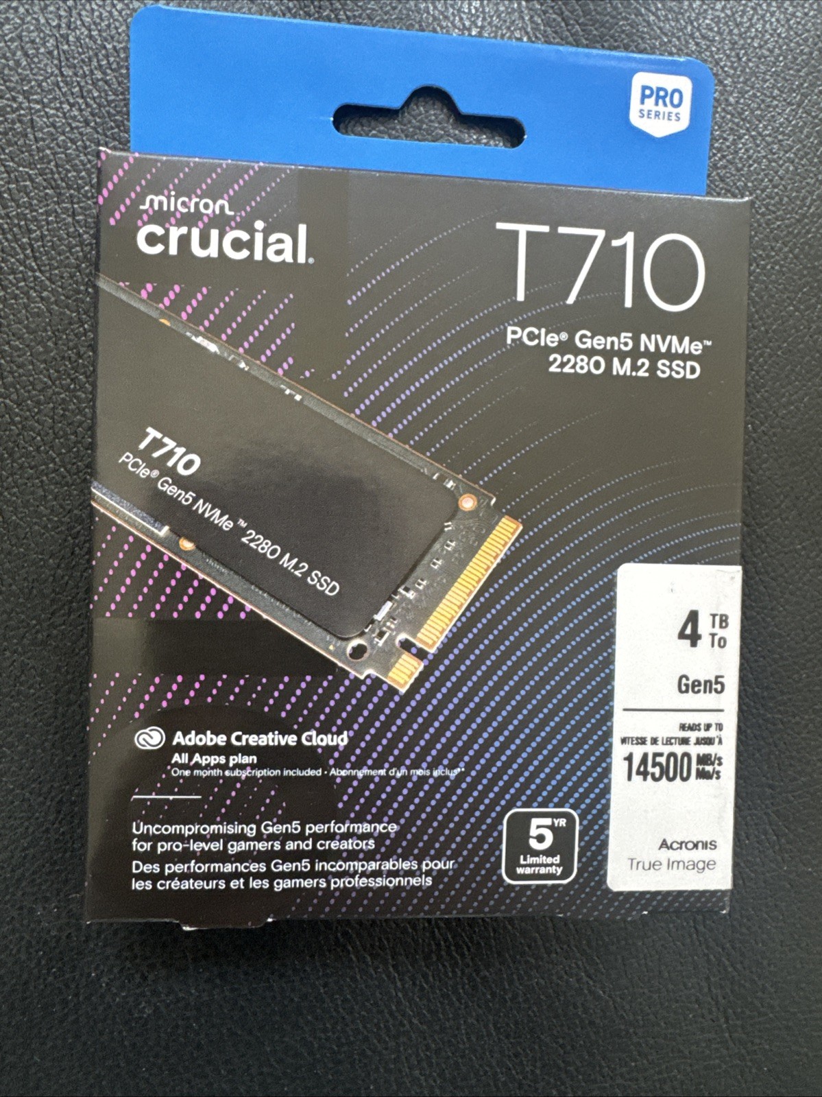 Crucial T710 4Tb Micron Pro Series Gen5 M.2 NVMe SSD up to 14,500 MB/s NEW AI