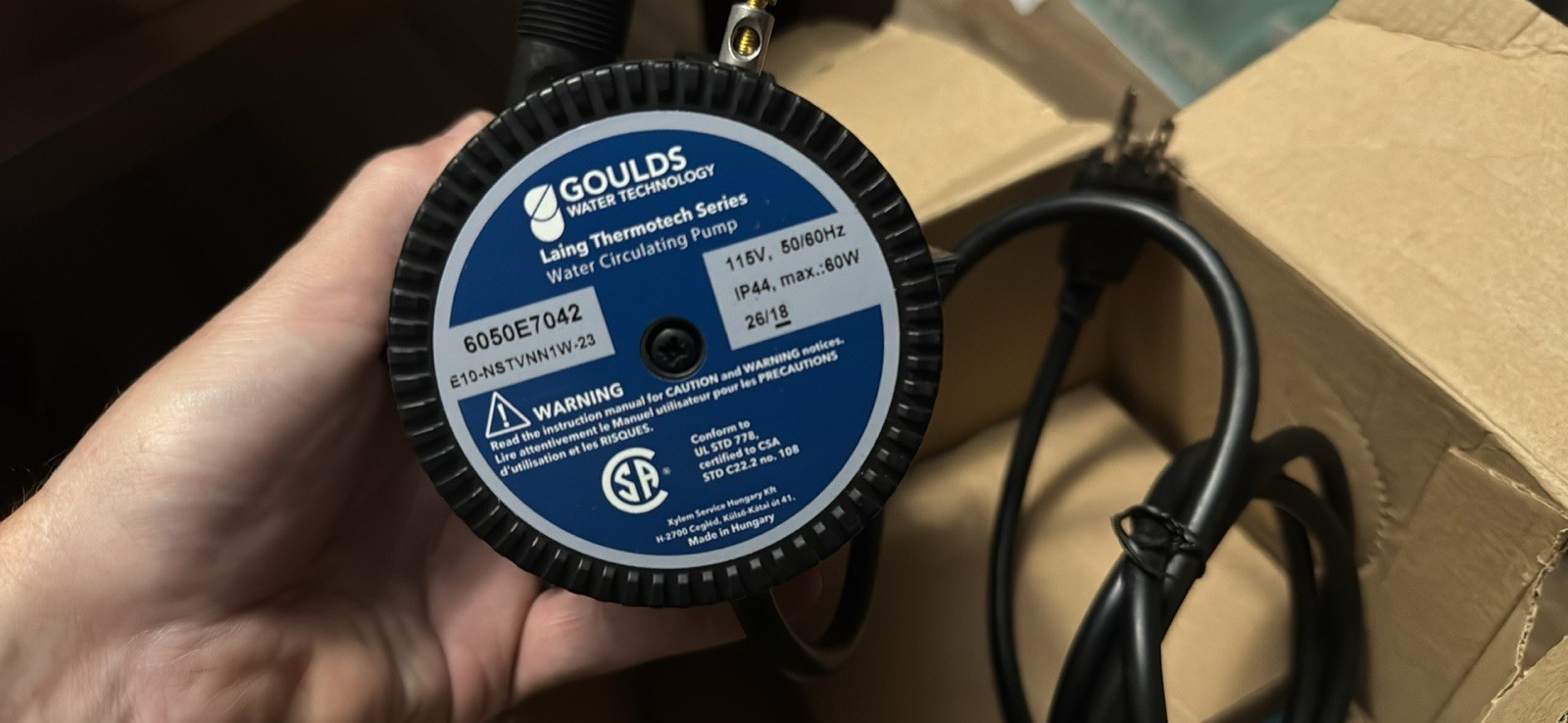 Goulds Water Circulating Pump Laing Thermotech Series MPN 6050E7042 Goulds Water Circulating Pump Laing Thermotech Series MPN 6050E7042