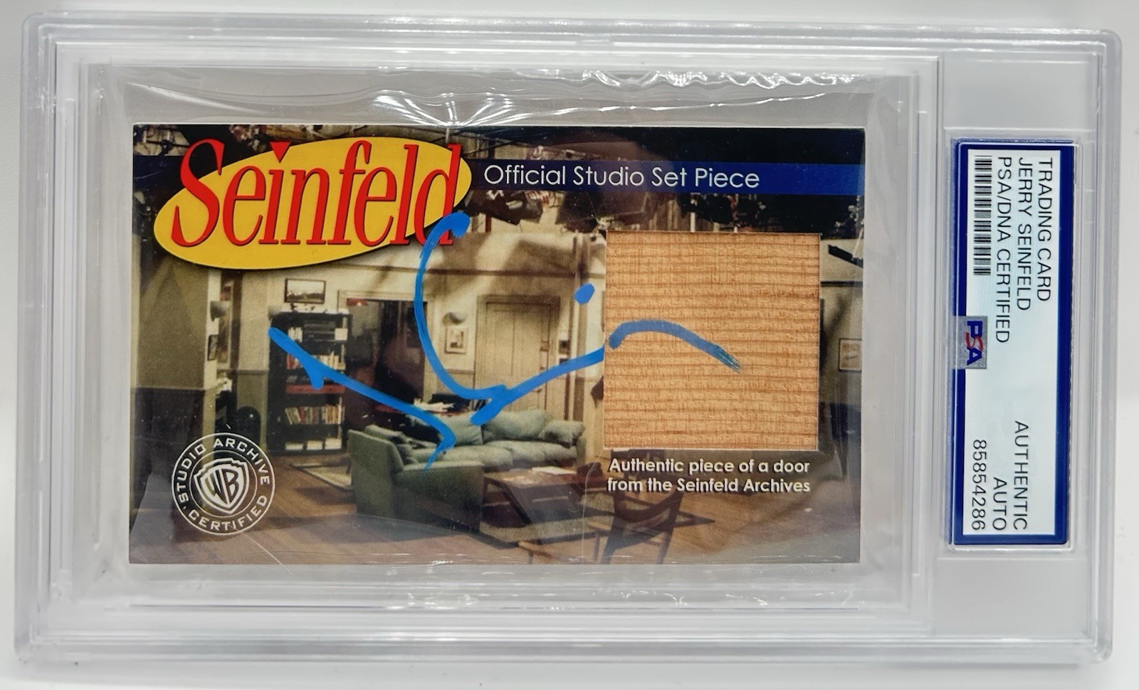 Jerry Seinfeld Signed Official Studio Set Piece Card Autographed PSA/DNA