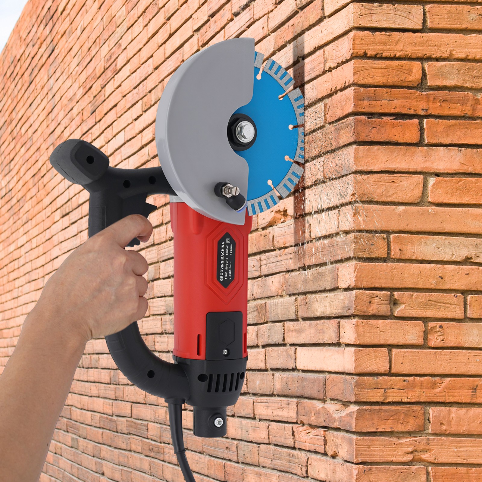 Electric Concrete Cut off Saw Cement Masonry Wet Dry Saw Cutter+Blade