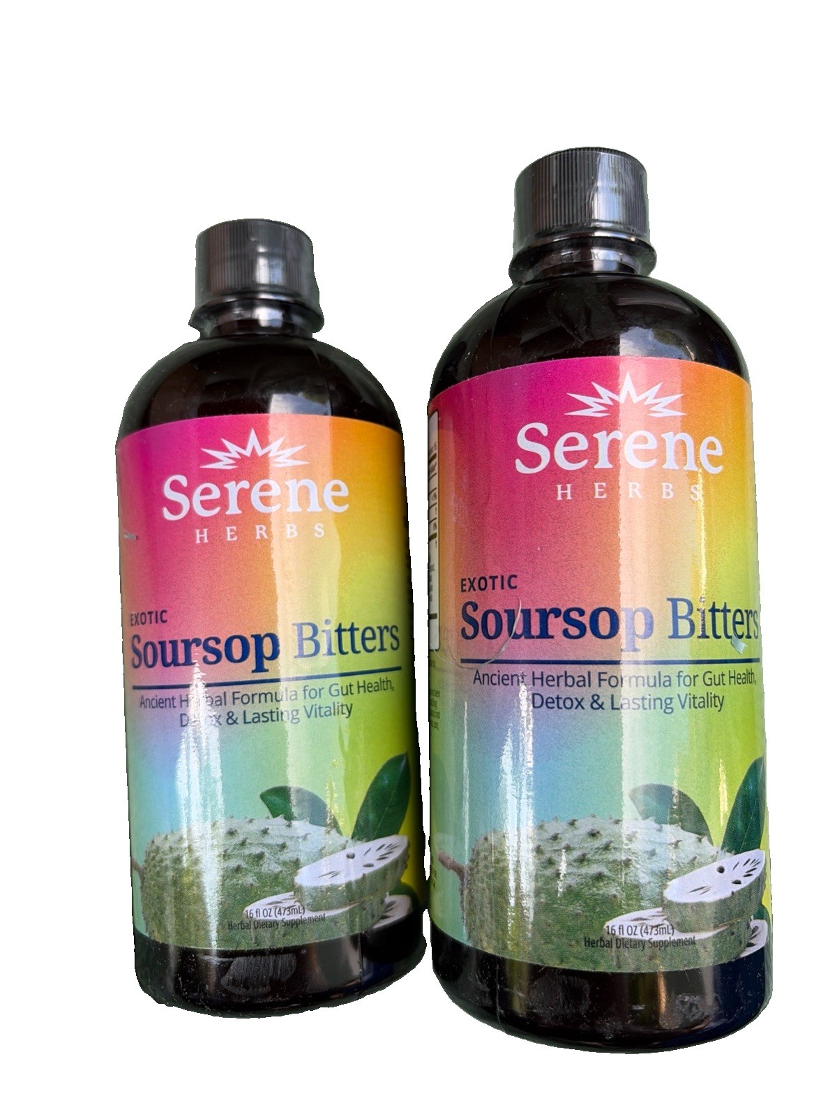 2X Serene Herb Exotic Soursop Bitters Liquid Gut Health Detox Lasting Vitality