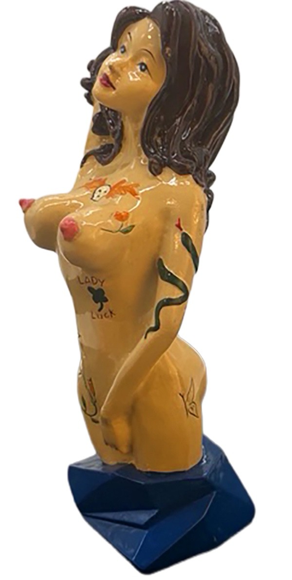 VRHTF VTG NHRA HAND MADE & PAINTED TITS UP NAKED LADY RAT ROD SHIFT KNOB