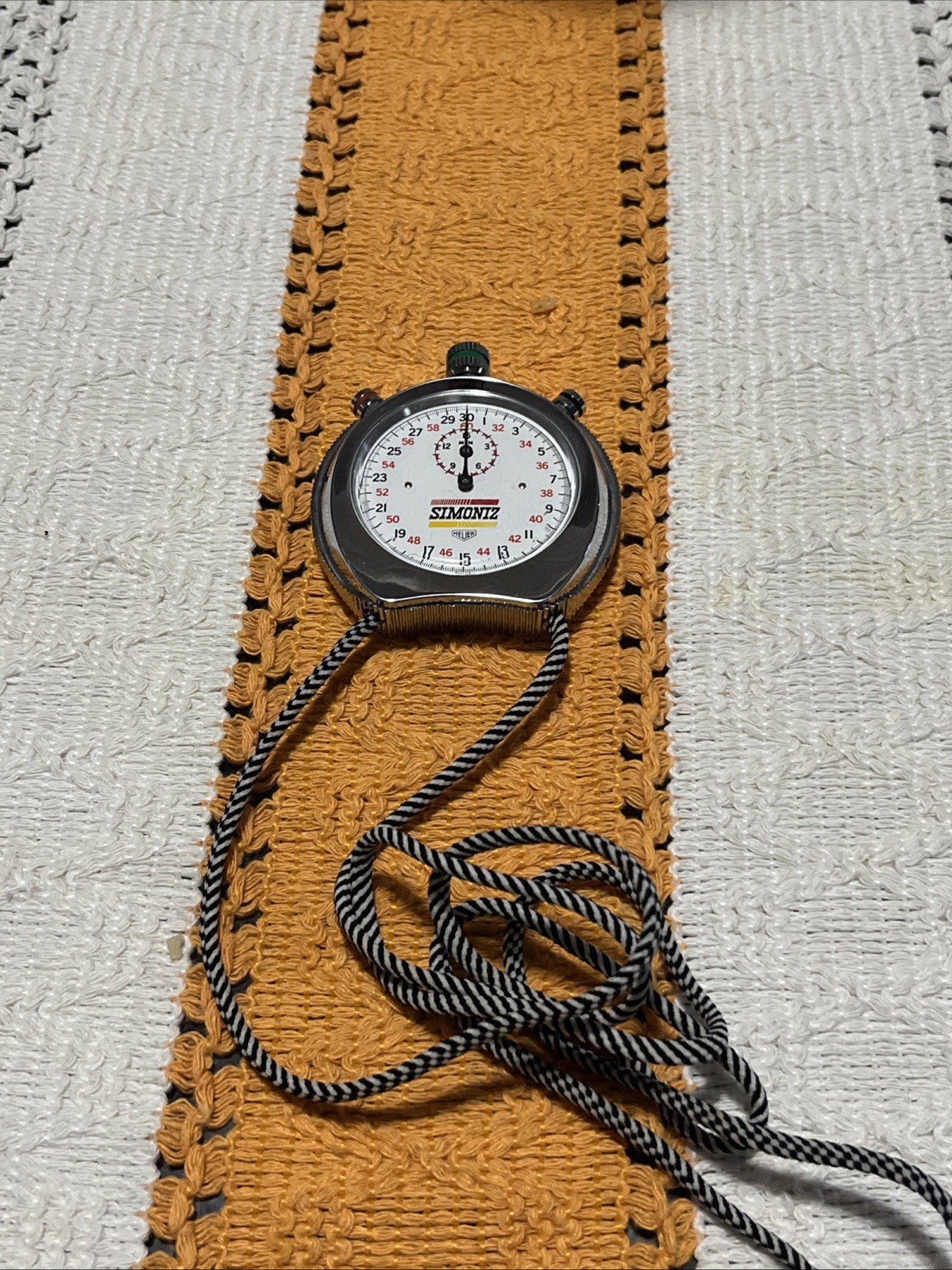 Heuer Trackmaster Simoniz Vintage Mechanical Stopwatch Swiss Made