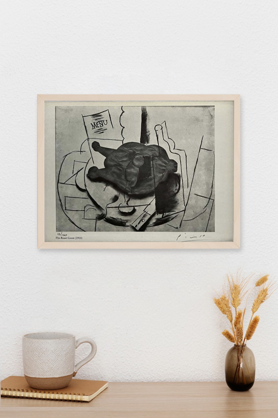 PABLO PICASSO, ORIGINAL SIGNED PRINT, INCLUDES COA & $3,500 APPRAISAL.*