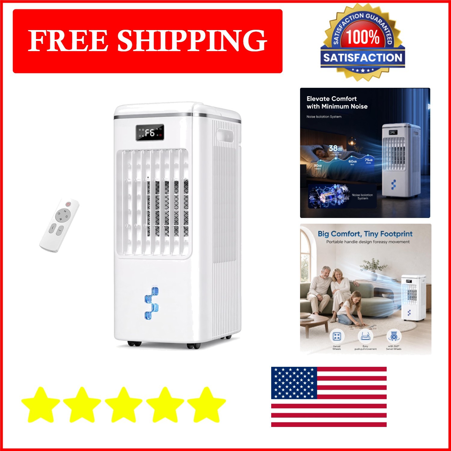 Evaporative Air Cooler with 20-Hour Operation for Ultimate Summer Comfort