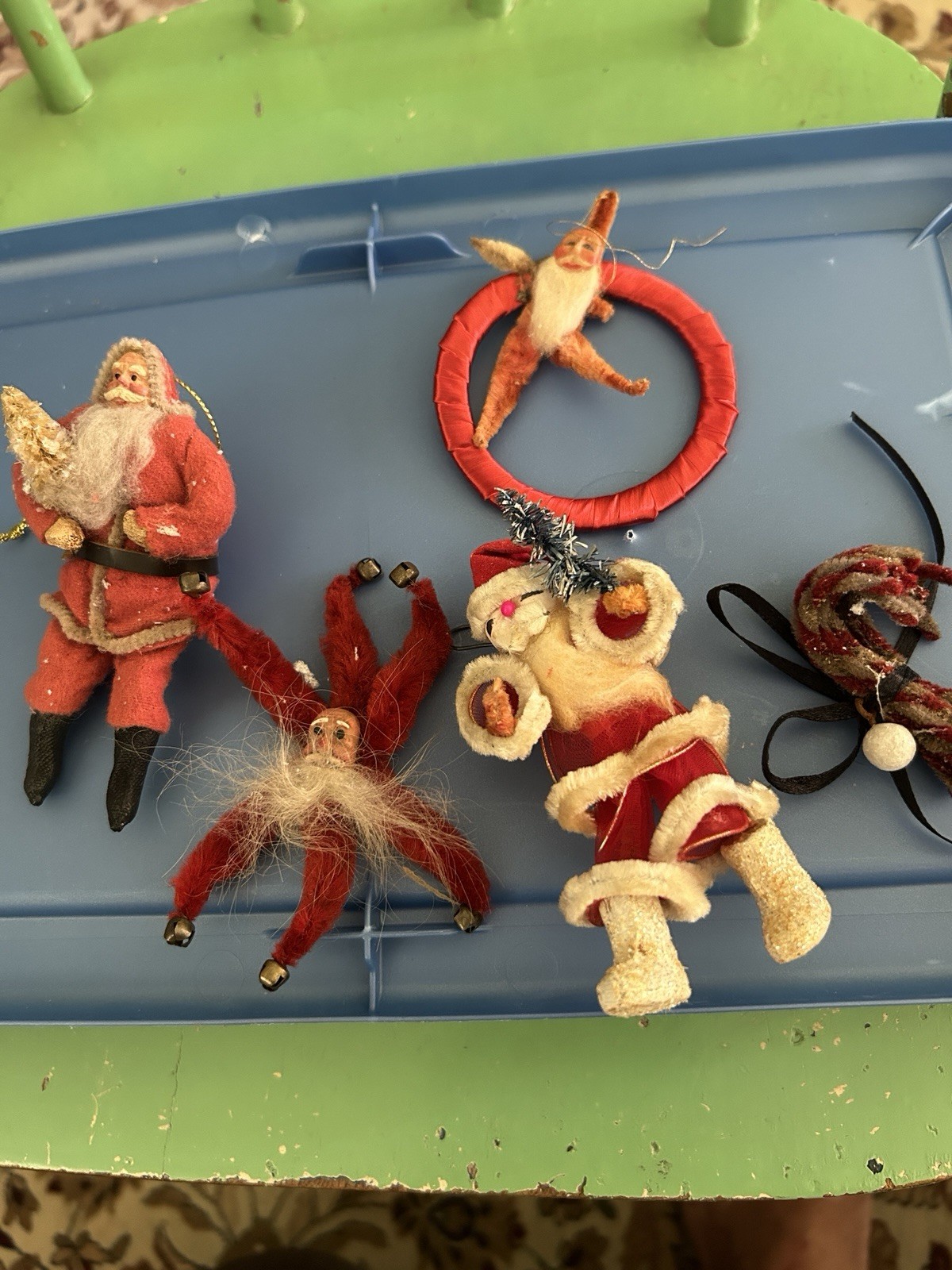 Vintage Spun Cotton Santa Christmas Chenille Bottle Brush JAPAN Pipe Cleaner Lot Vintage Spun Cotton Santa Christmas Chenille Bottle Brush JAPAN Pipe Cleaner Lot
