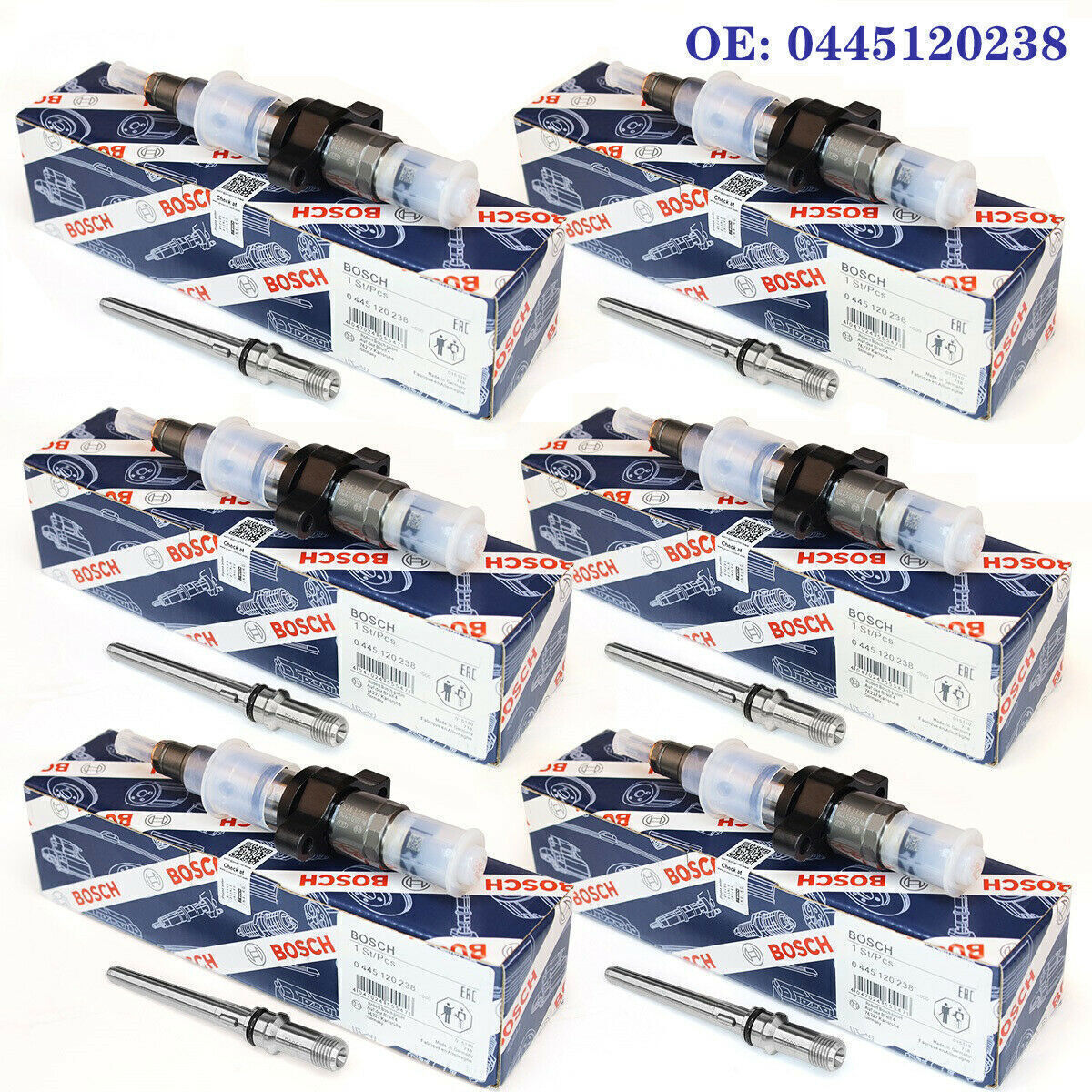 6X Bosch Diesel Fuel Injectors For Dodge Ram 2500 3500 5.9L  0445120238