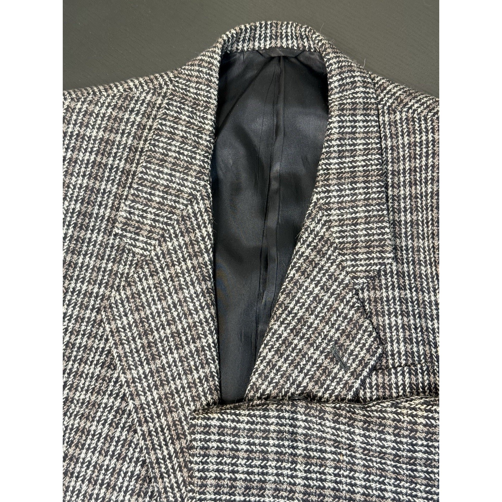 Vintage Cris Cassara Plaid Check Blazer Sport Coat Jacket Men 40 21x30