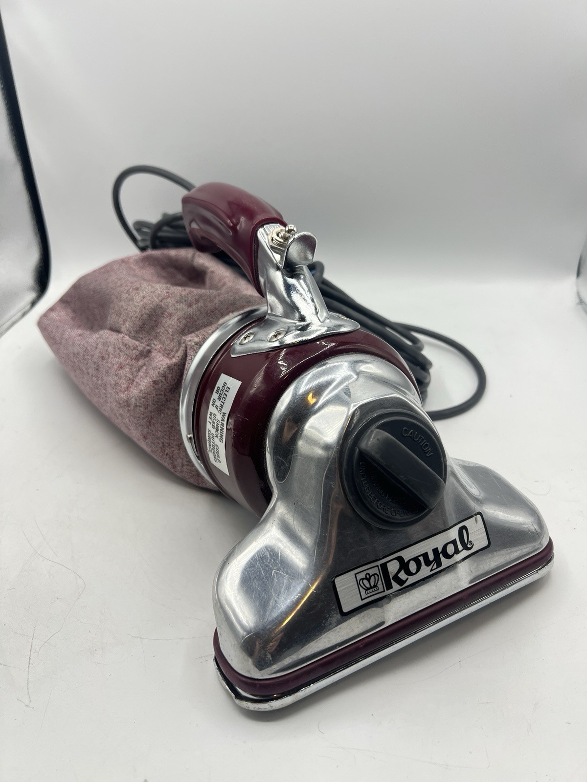 Royal Prince Model 5000 Metal Canister Red Hand Held Vacuum Tested FULLY Working