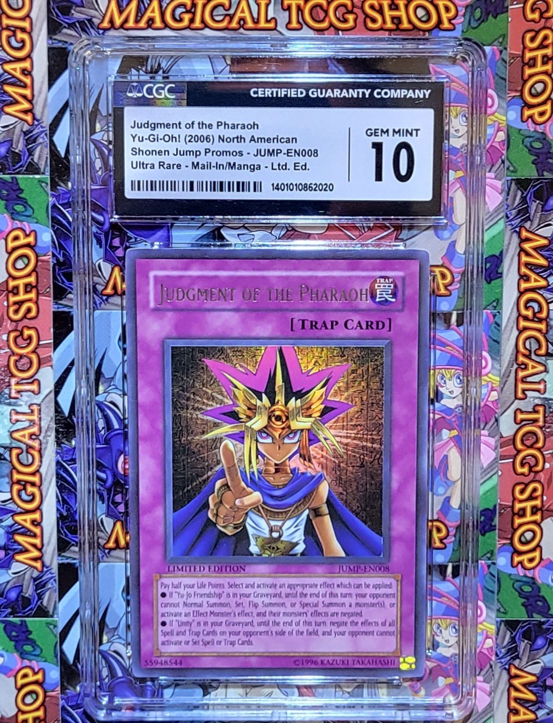 Yugioh Judgment of The Pharaoh JUMP-EN008 Ultra Rare Mail-In Promo CGC 10 Gem