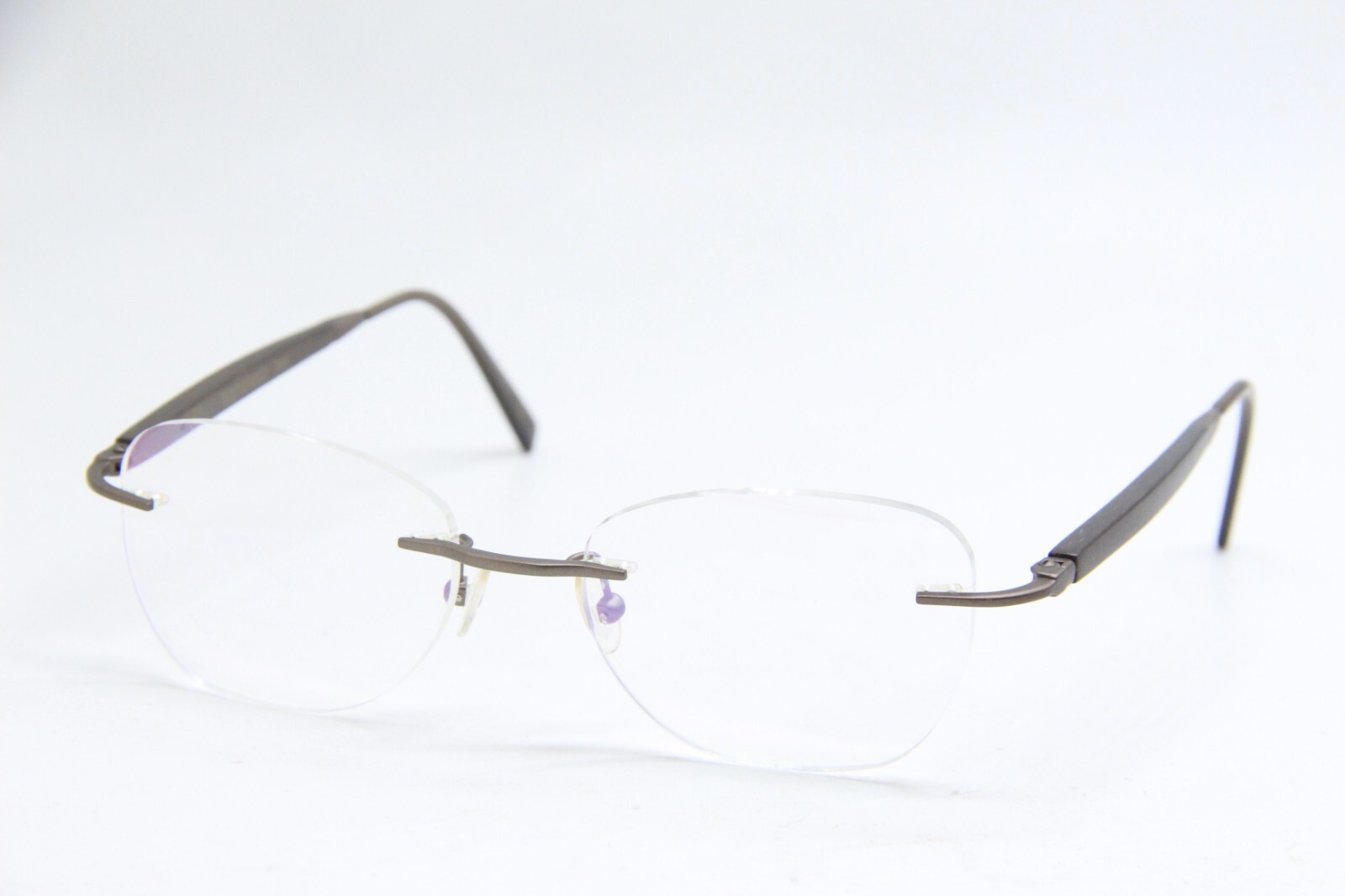 NEW GOLD & WOOD N02.58 BROWN GUNMETAL AUTHENTIC FRAMES EYEGLASSES 49-18