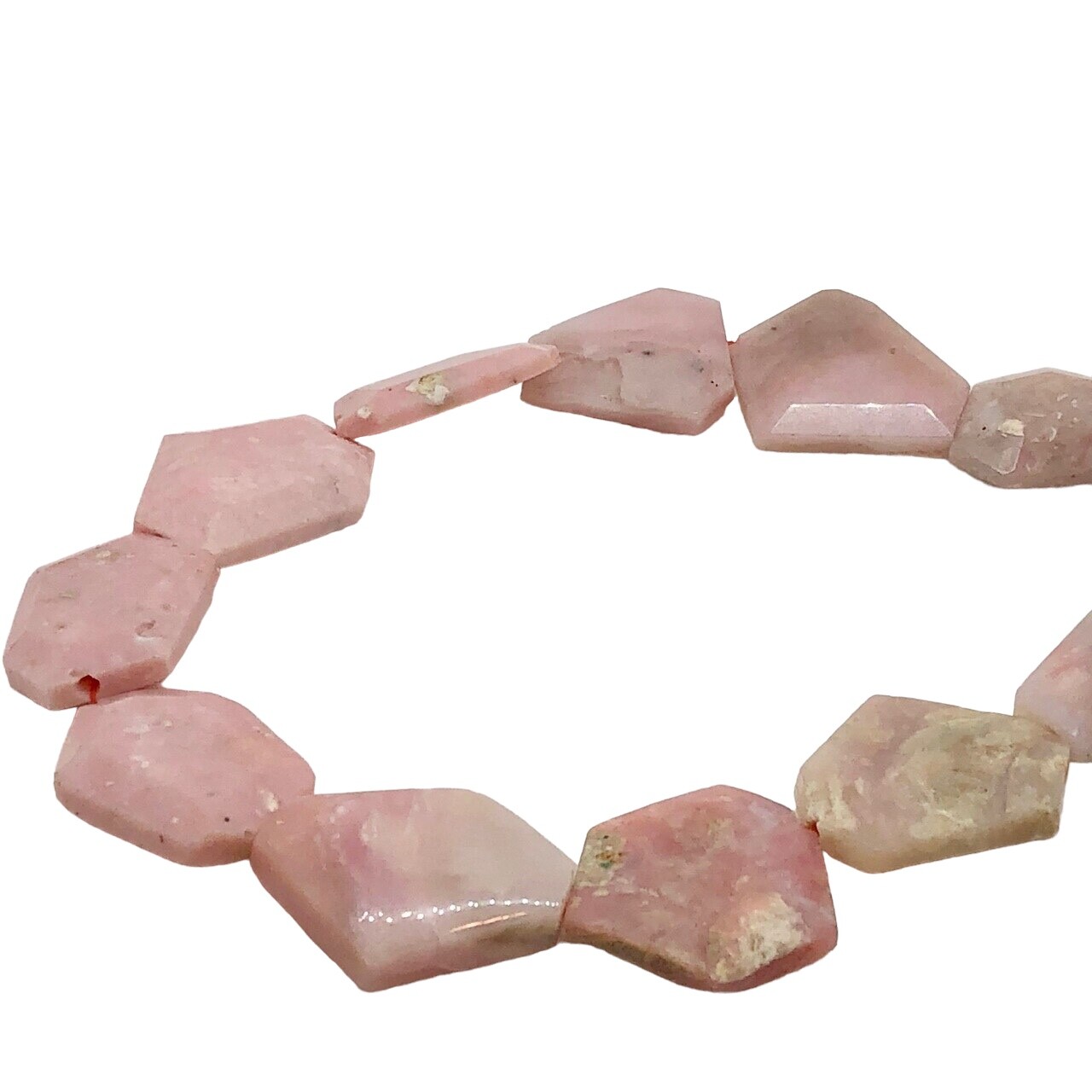 385cts Pink Peruvian Opal Designer Bead Strand | 29x21x7.5mm to 34x31x6mm |