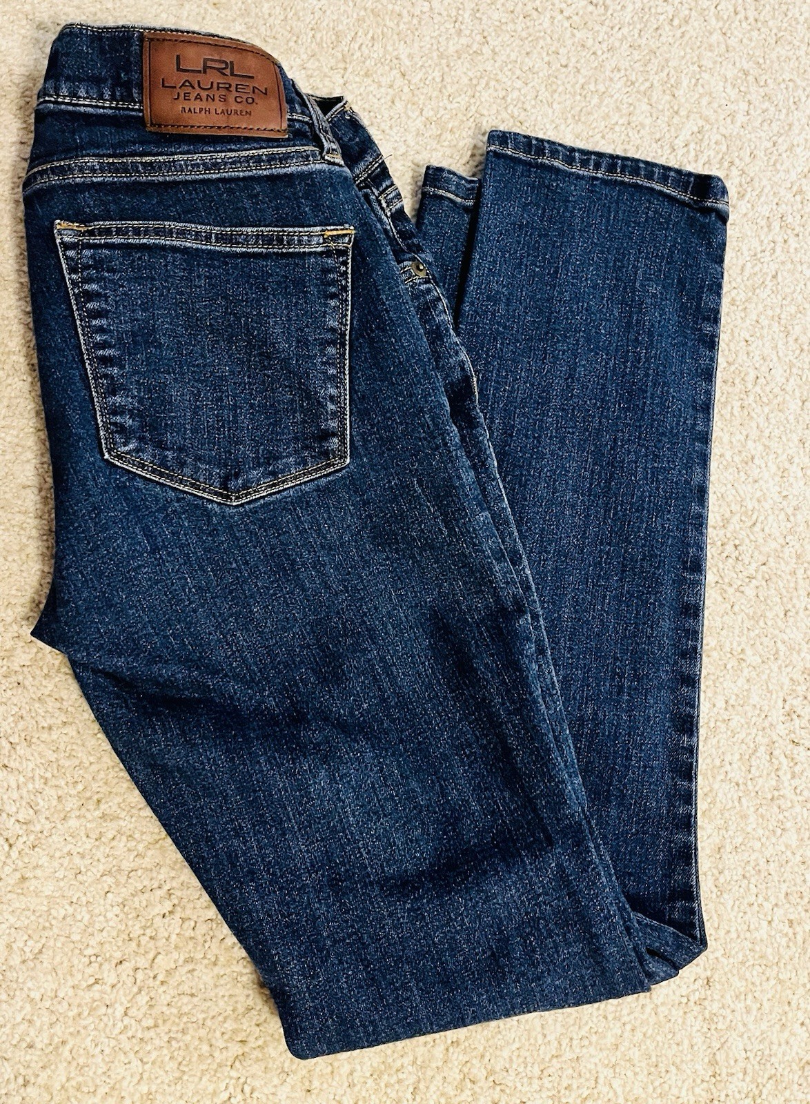 Lauren Ralph Lauren Women’s Classic Straight Dark Blue Denim Jeans Size 2 EUC