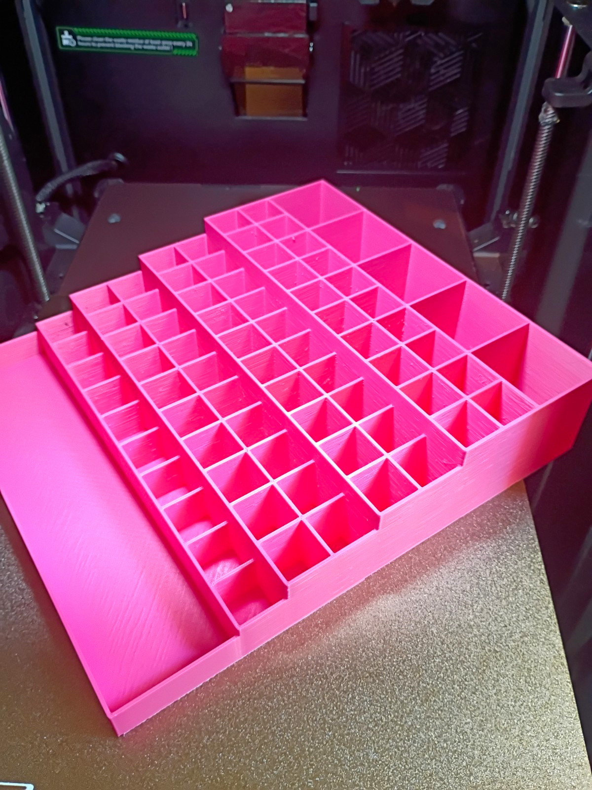Pink 3D Printed Tool Box Drawer Insert Organizer Tray with Compartments Pink 3D Printed Tool Box Drawer Insert Organizer Tray with Compartments