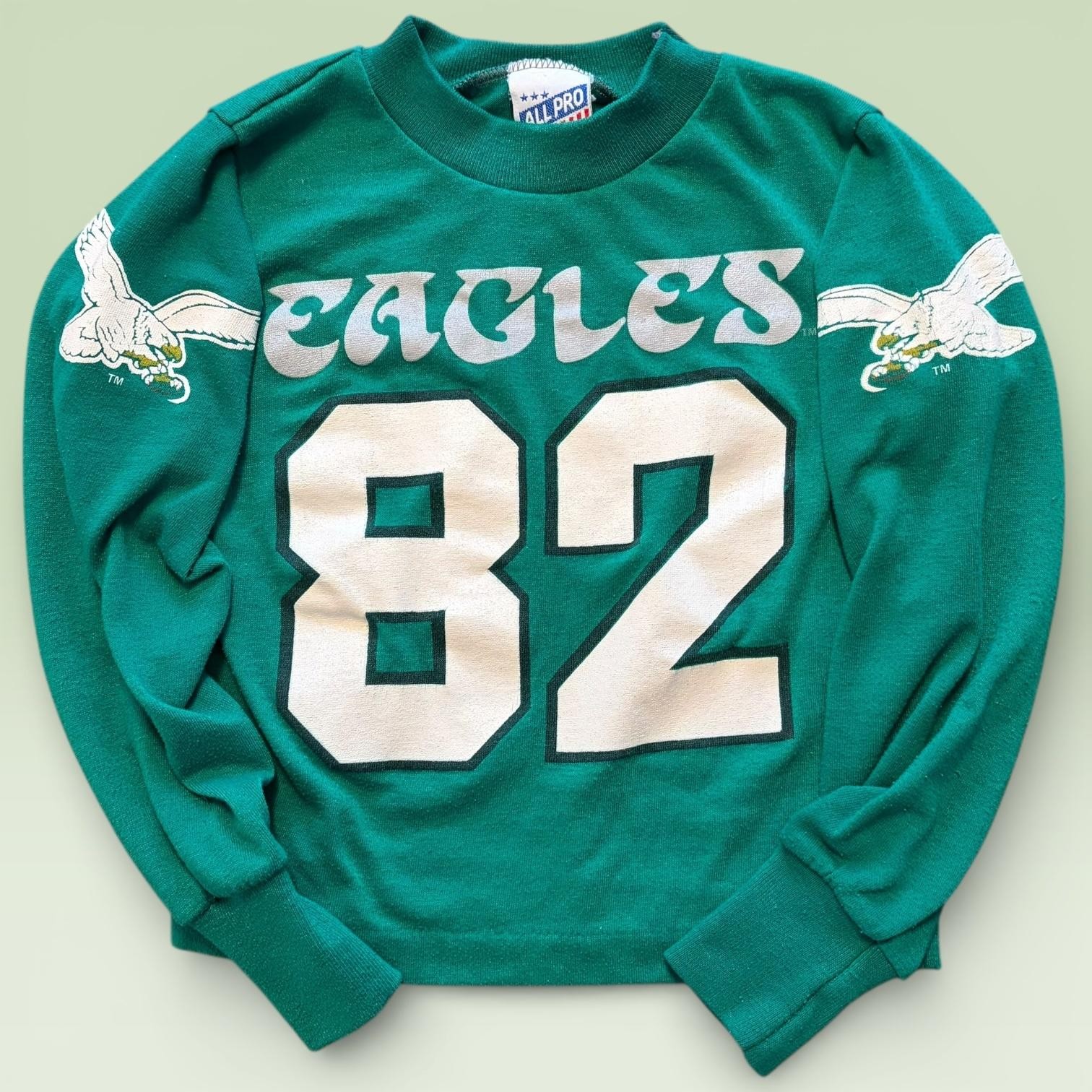 Vintage Philadelphia Eagles Sweatshirt 18-24 Months Green NFL Mike Quick