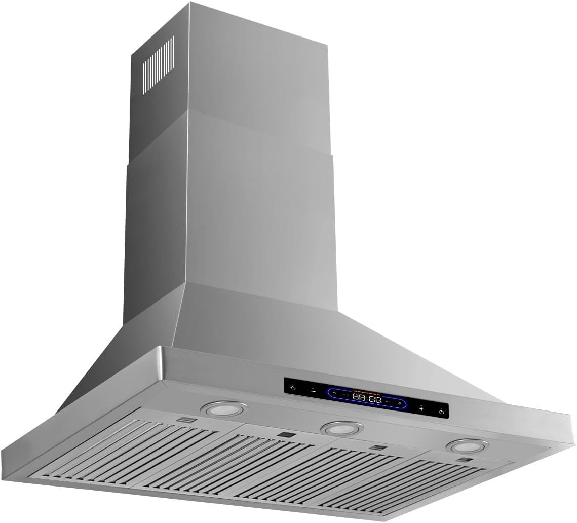 48 inch Wall Mount Range Hood,800 CFM,Sensing &Touch Control,4 Speed Exhaust Fan