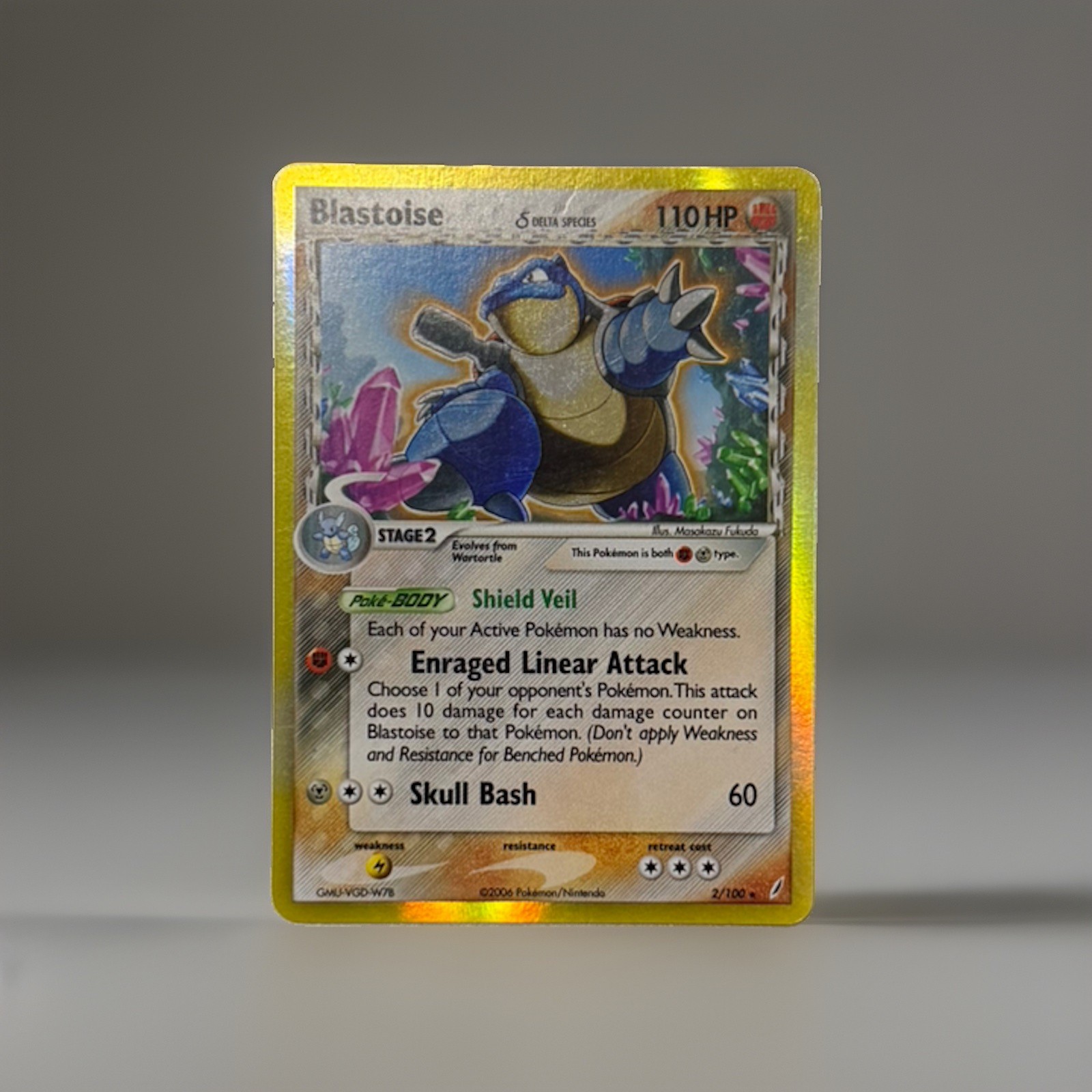 Blastoise (Delta Species) 2/100 EX Crystal Guardians Reverse Holo