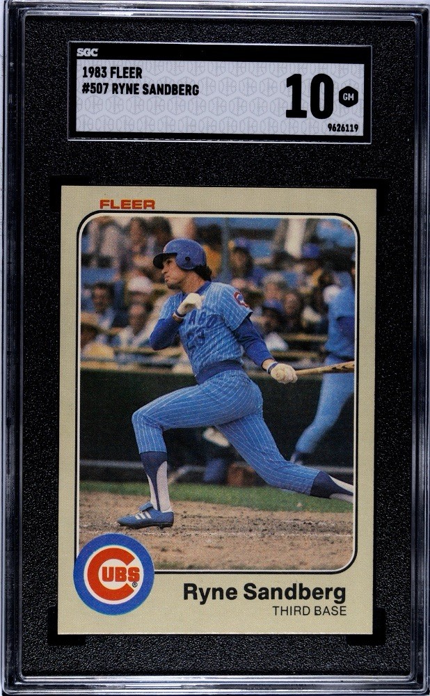 1983 Fleer Ryne Sandberg #507 RC Rookie Cubs - SGC 10 Gem Mint
