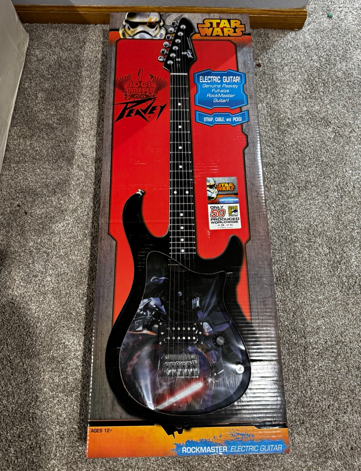 #4 of 50 Peavey Rockmaster Star Wars Vader Limited Edition 6-String SDCC