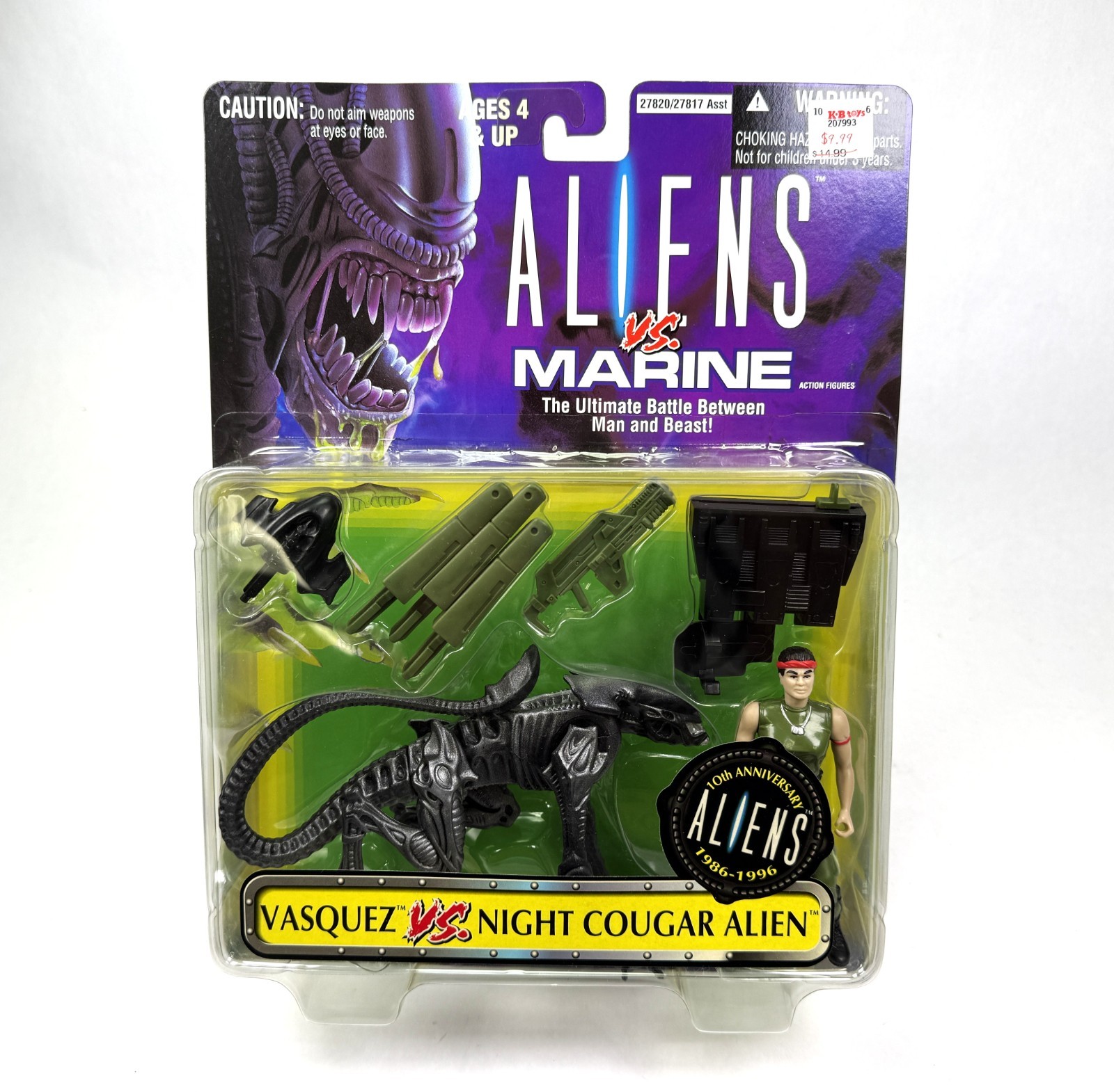 Vasquez vs Night Cougar Alien Vintage Aliens vs Marine Set New 1996 Kenner