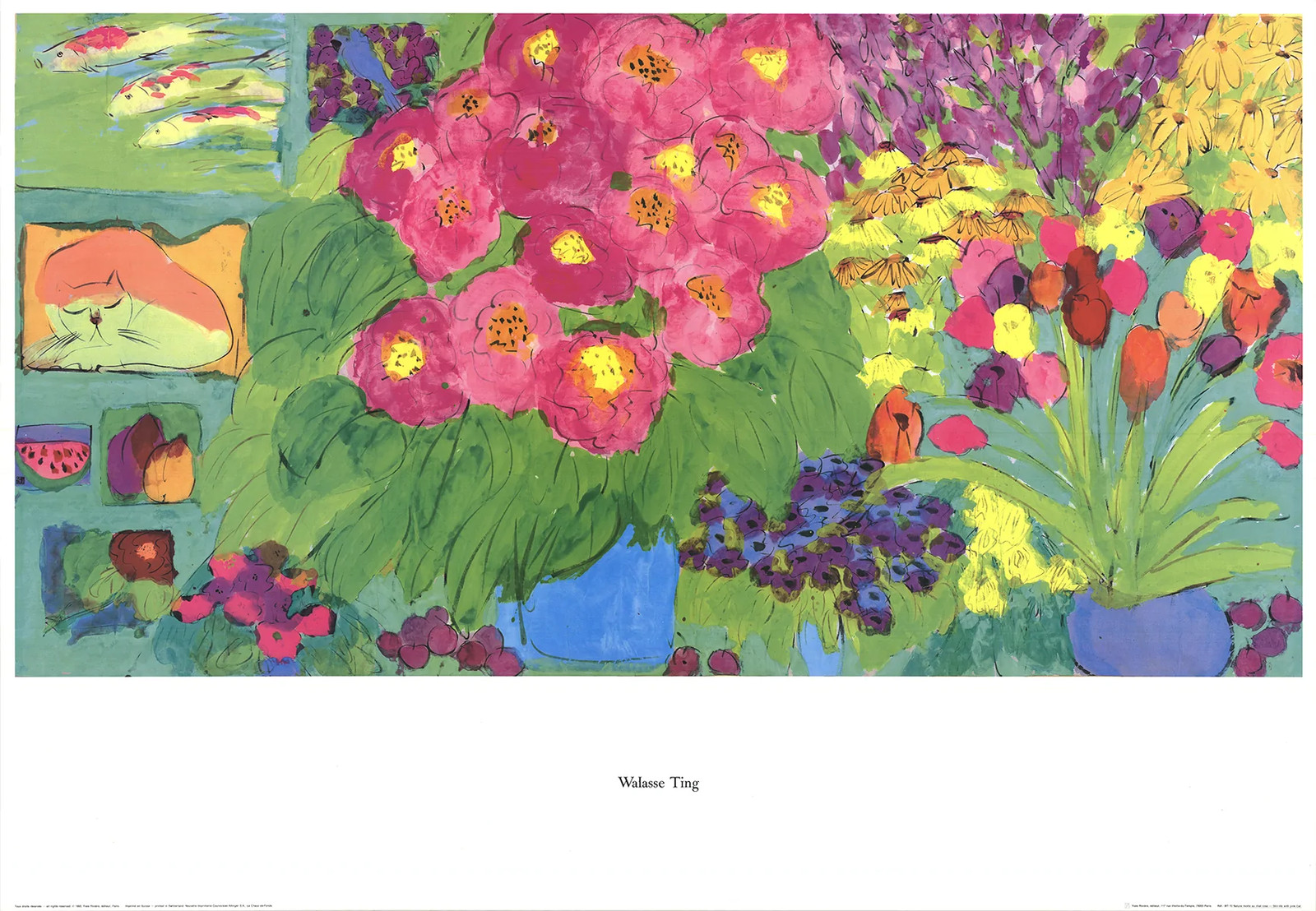 WALASSE TING Still-Life with Pink Cat 37.75\