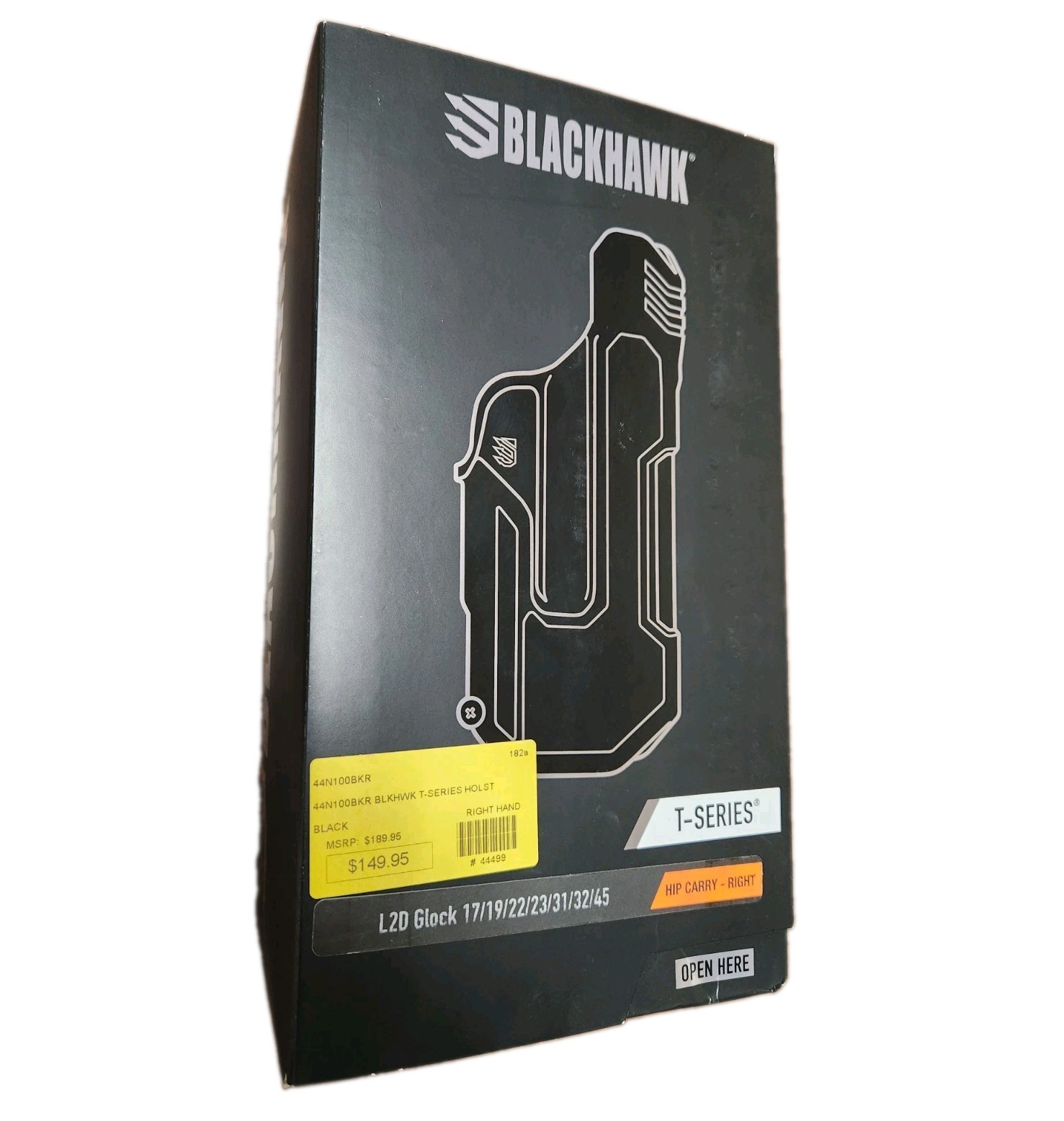 Blackhawk T-Series Holster L2D Glock (RH) 17/19/22/23/31/32/45 - 44N100BKR Blackhawk T-Series Holster L2D Glock (RH) 17/19/22/23/31/32/45 - 44N100BKR