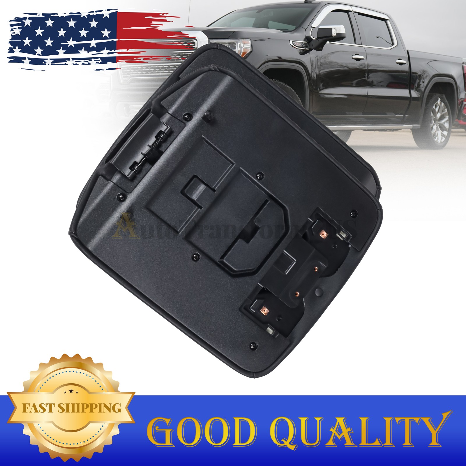 For 2019-2026 Chevy Silverado GMC Sierra Black Front Seat Armrest Lid 84714633