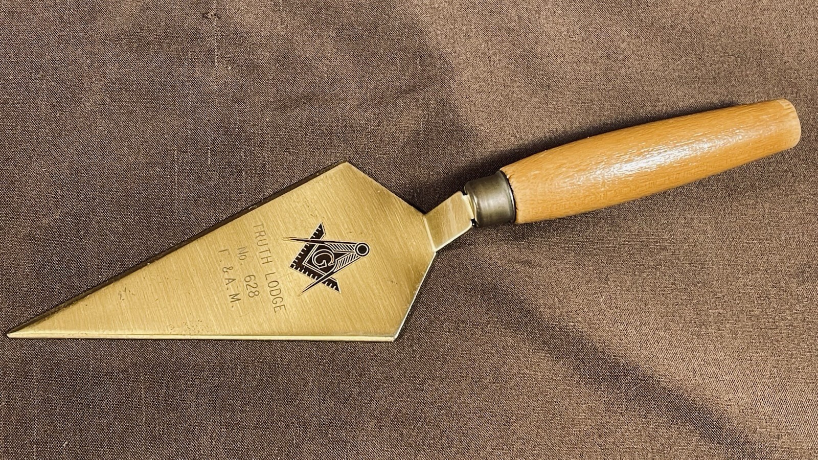 Vintage Masonic Freemason's Trowel Wood Handle Letter Opener Vintage Masonic Freemason's Trowel Wood Handle Letter Opener