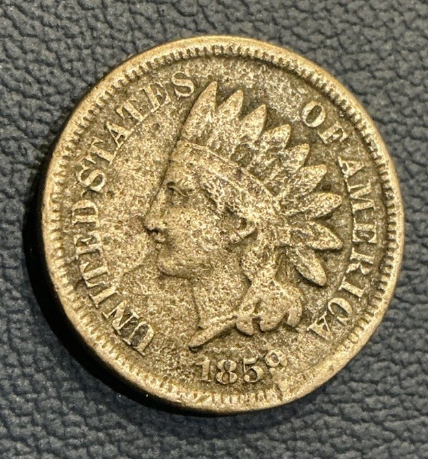 1859 Indian Head Cent - Vintage Copper - First Year