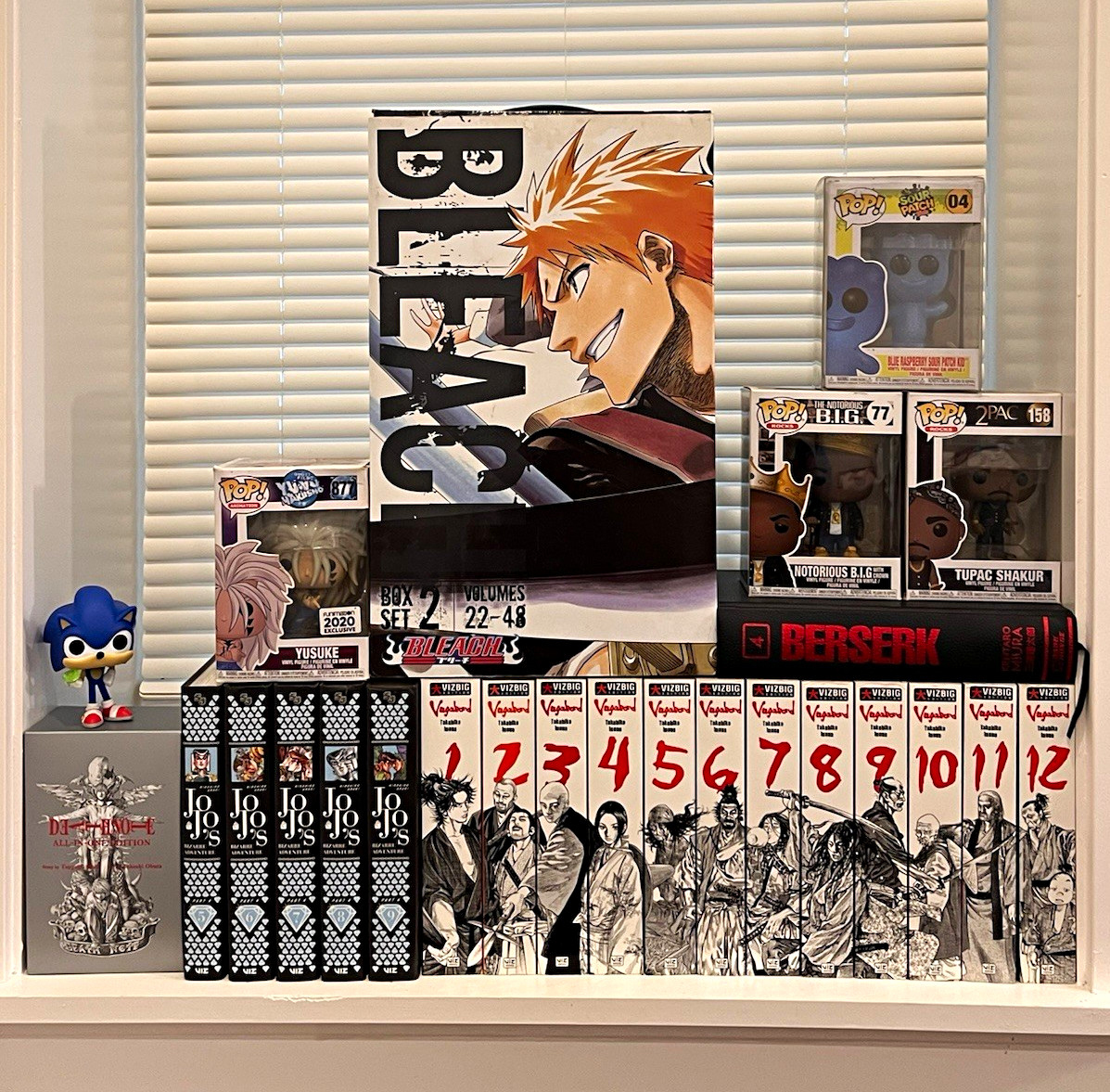 Huge Manga & Funko Pop Bundle - Bleach, Vagabond VIZBIG, JoJo, Berserk