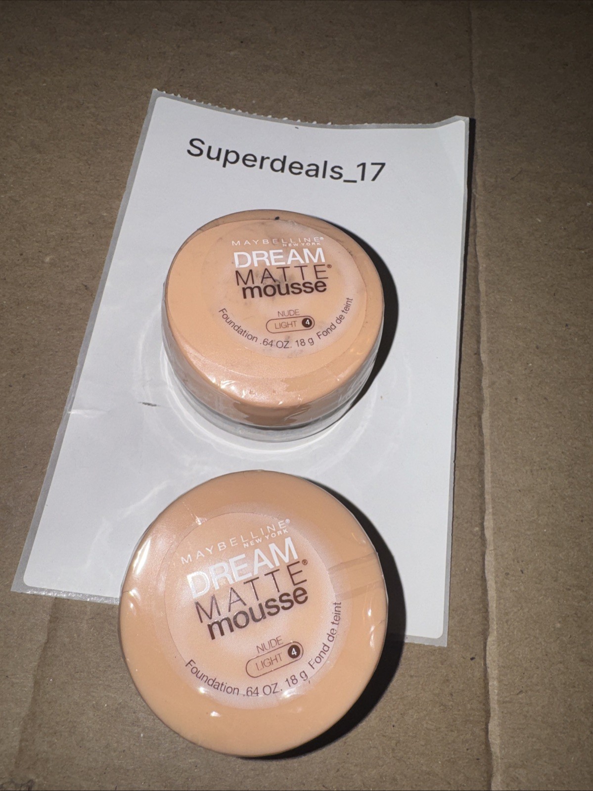 2x Maybelline New York Dream Matte Mousse foundation Shade\ 2x Maybelline New York Dream Matte Mousse foundation Shade\