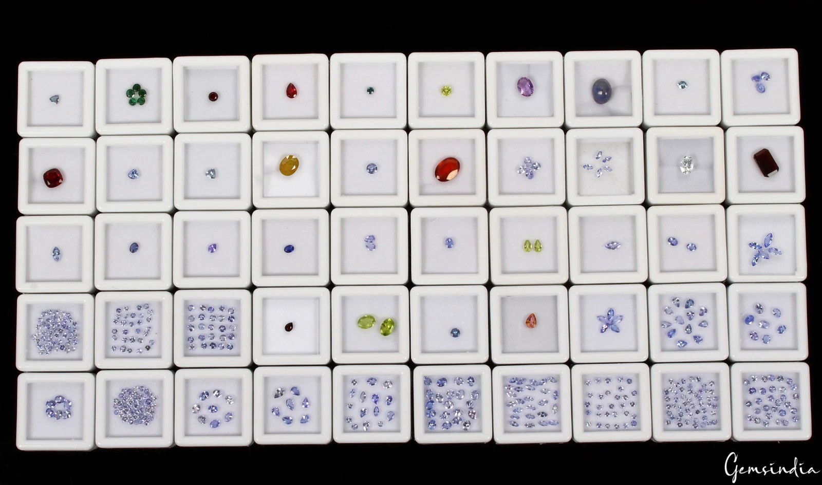 Collection of 421 Pcs Estate Genuine Semi Precious Loose Mix Cut Multi Gemstones