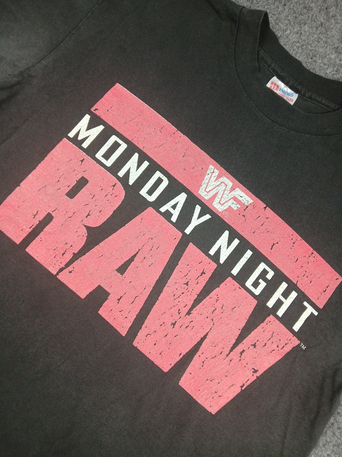 Vintage Monday Night Raw wwf wwe Wrestling T Shirt Mens Size Large 90\'s 1992 Vintage Monday Night Raw wwf wwe Wrestling T Shirt Mens Size Large 90\'s 1992