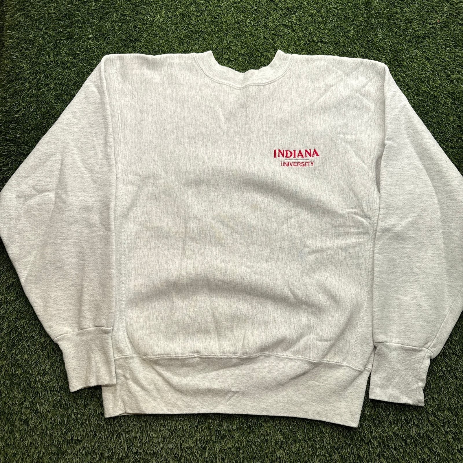 Vintage Gribble Indiana University Crewneck Sweatshirt Medium Gray Made in USA