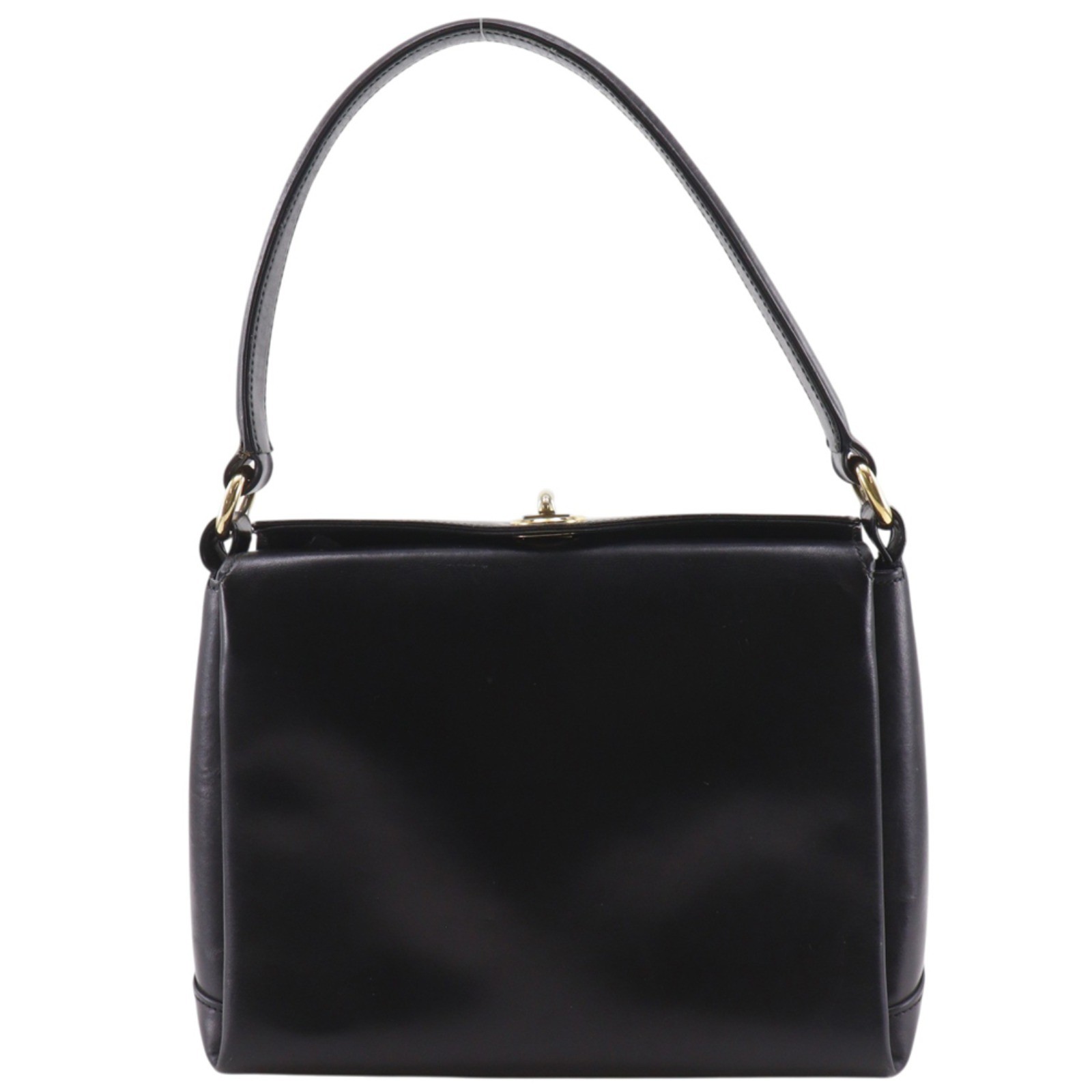 GUCCI Old Gucci Shoulder Bag vintage black leather Women