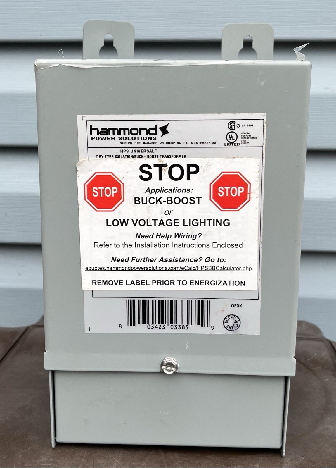 Hammond Power Solutions Transformer Buck Boost Series AB00821421 New Without Box Hammond Power Solutions Transformer Buck Boost Series AB00821421 New Without Box