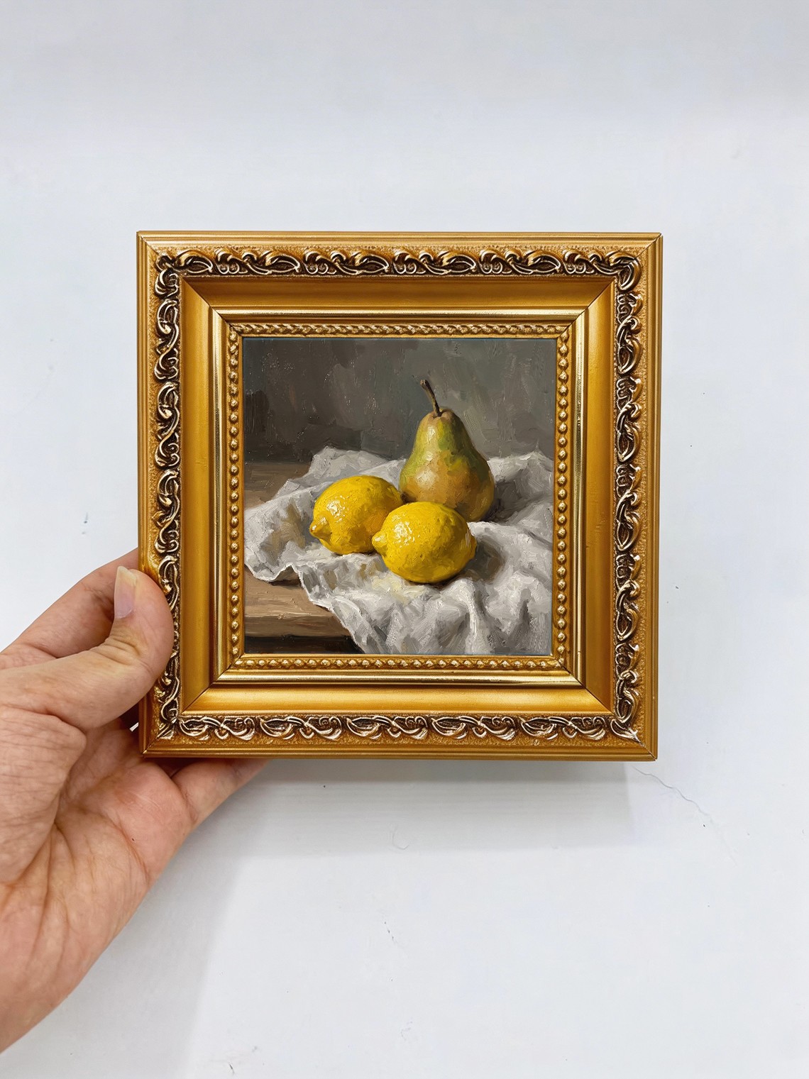 Pear Fruit Art Dining Room Kitchen Decor Custom Original Oil Painting from photo