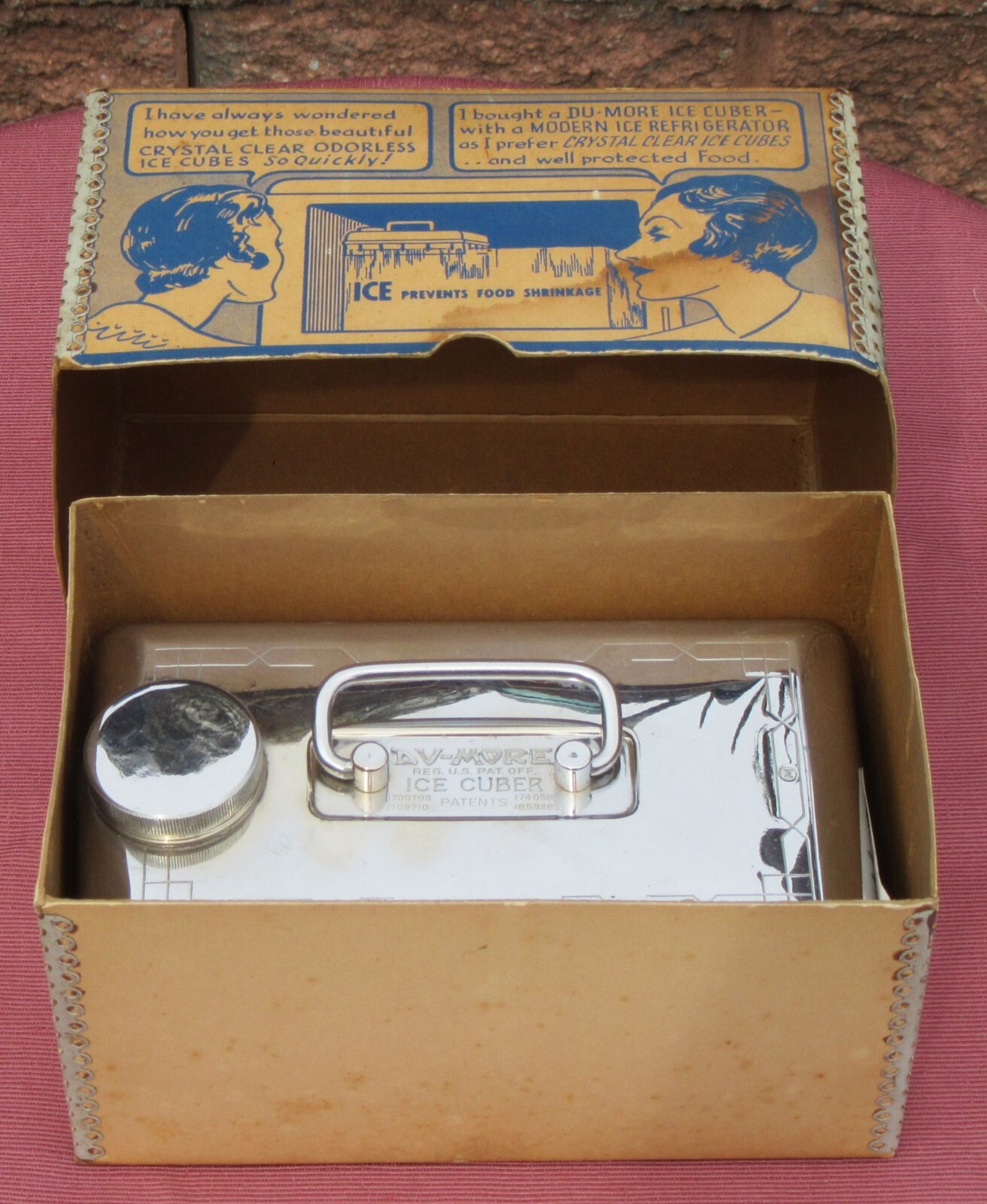 Vintage DV-More Block Ice Cube Maker Mold Cutter Party Kitchen Bar Mixed Drinks