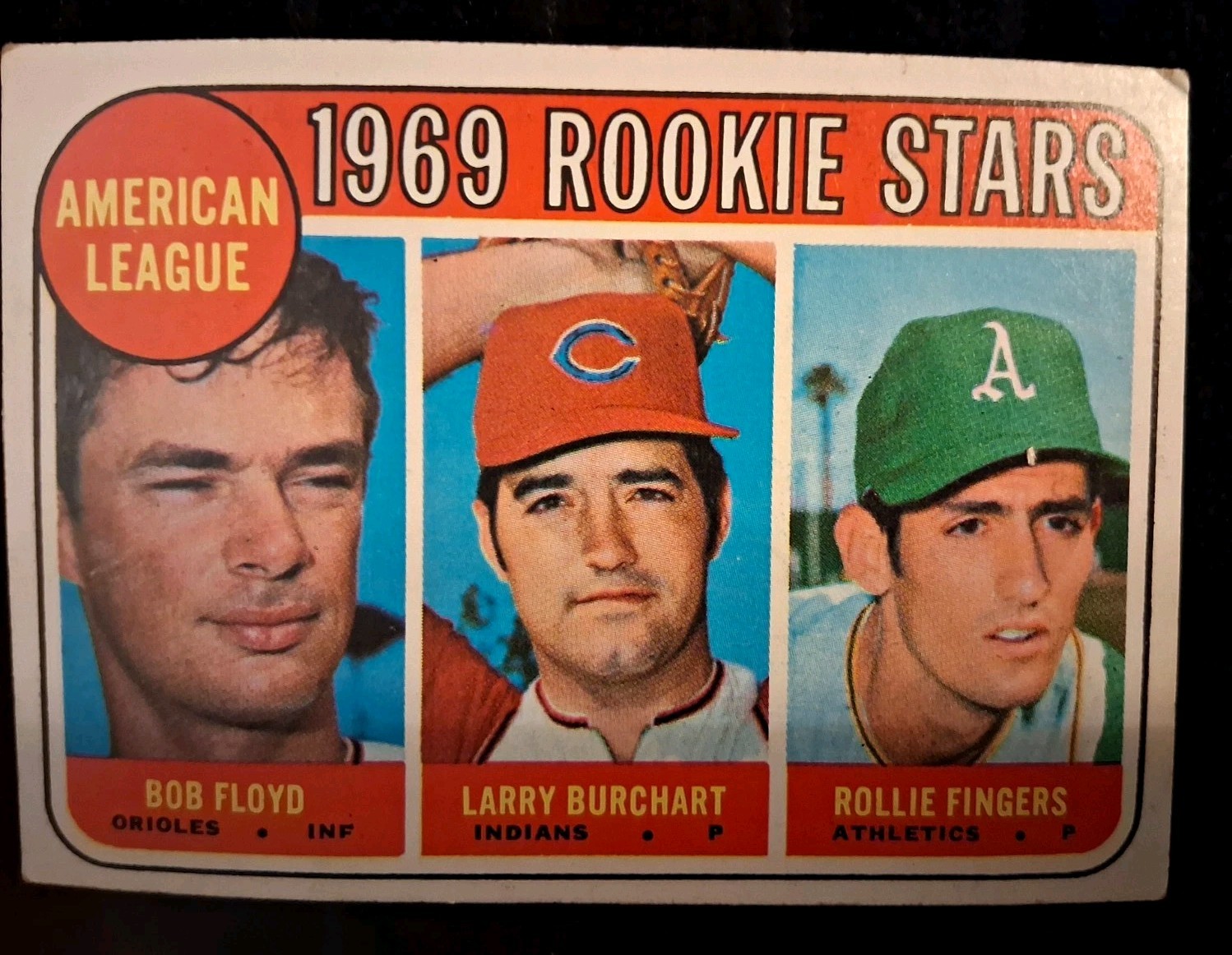 Topps 1969 Topps #597 Rookie Stars RC Rollie Fingers Bob Floyd Burchart Topps 1969 Topps #597 Rookie Stars RC Rollie Fingers Bob Floyd Burchart