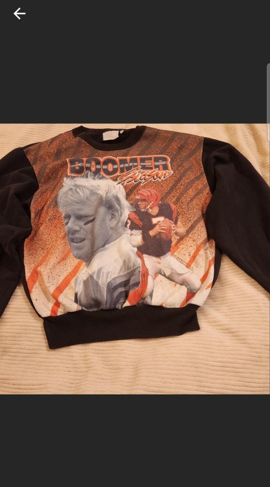 Vintage 90s Chalk Line Boomer Esiason Sweatshirt Bengals Fanimation 18/20