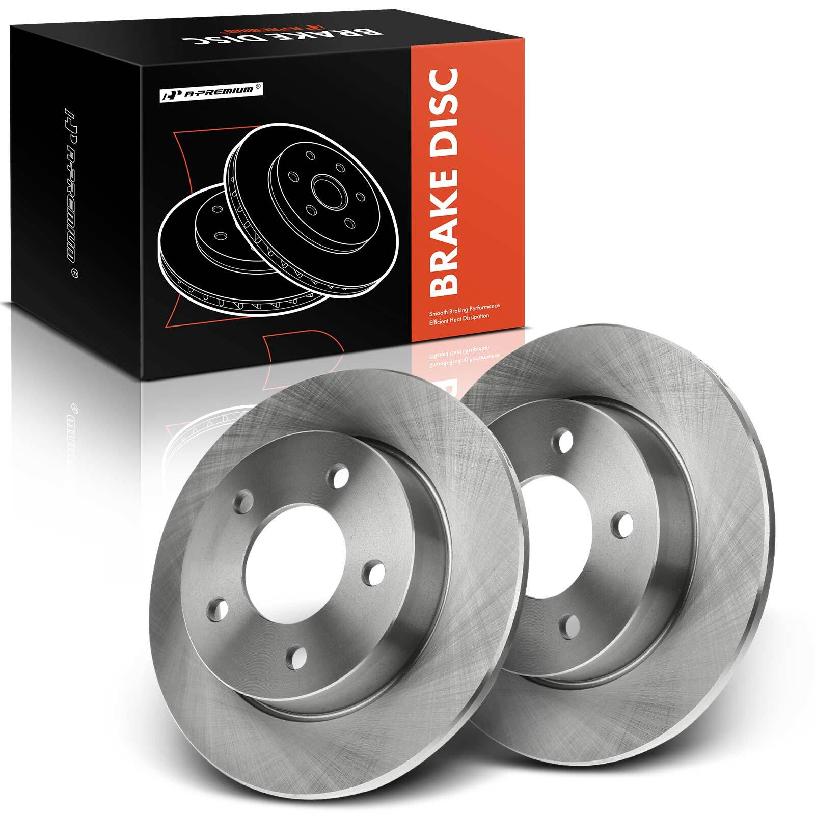 A-Premium Rear LH & RH Side Disc Brake Rotors for Mazda 3 2004 2005-2013 L4 2.0L