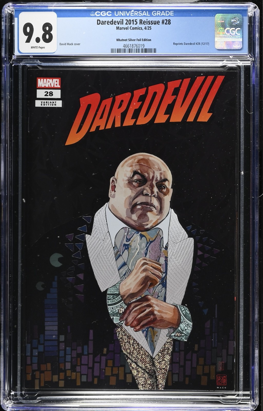 DAREDEVIL #28 [2025] - CGC 9.8 - Marvel - SILVER Whatnot Reissue Limited 600