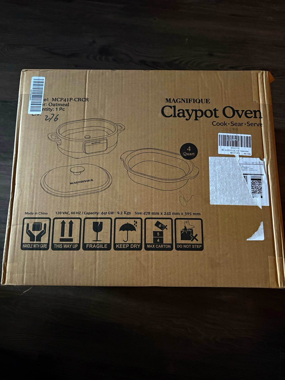 Brand new Magnifique Claypot Oven 4 qt Slow Cooker Oatmeal 1130W Cook Sear Serve