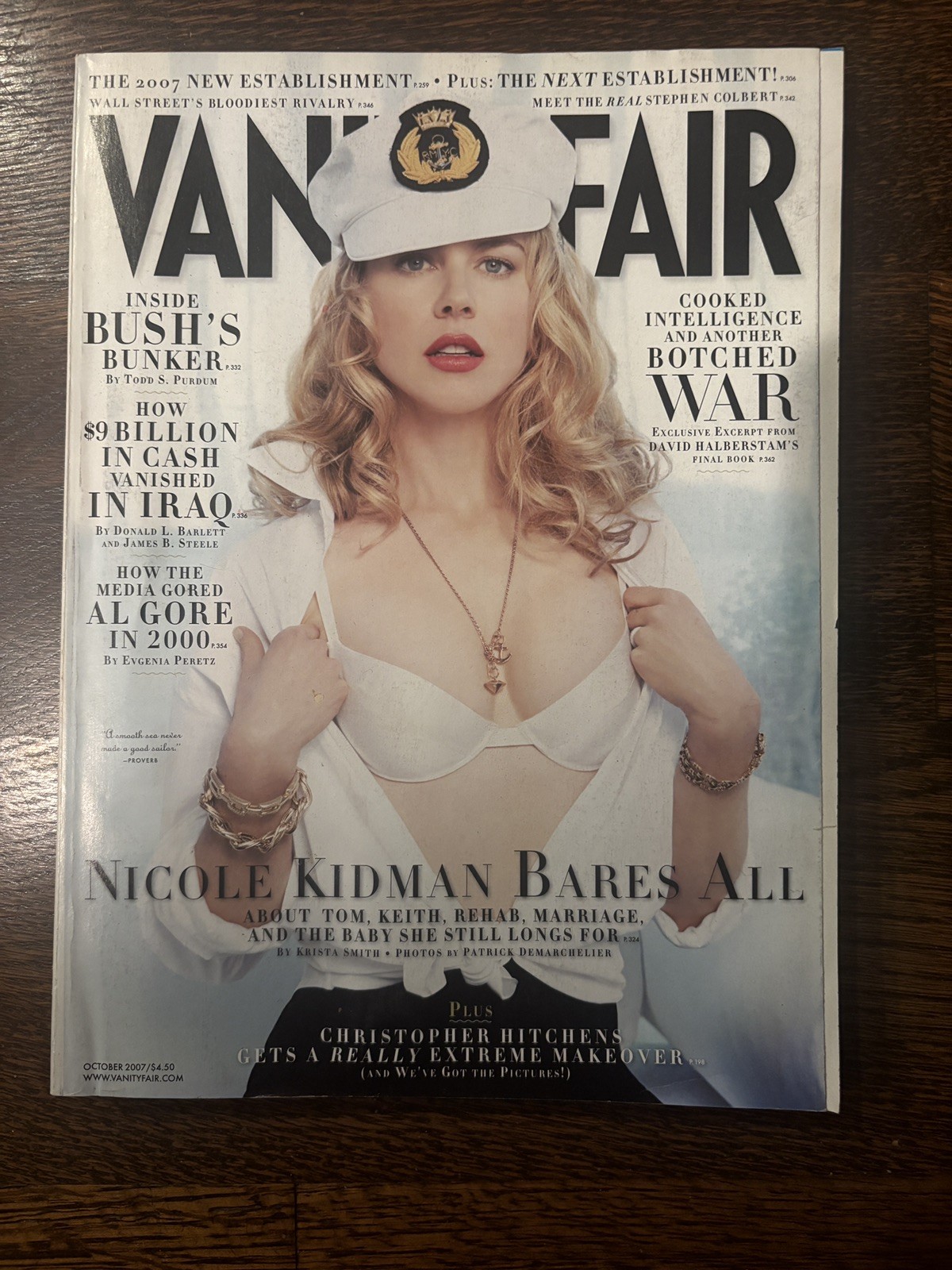 NICOLE KIDMAN October 2007 VANITY FAIR Magazine CHRISTOPHER HITCHENS